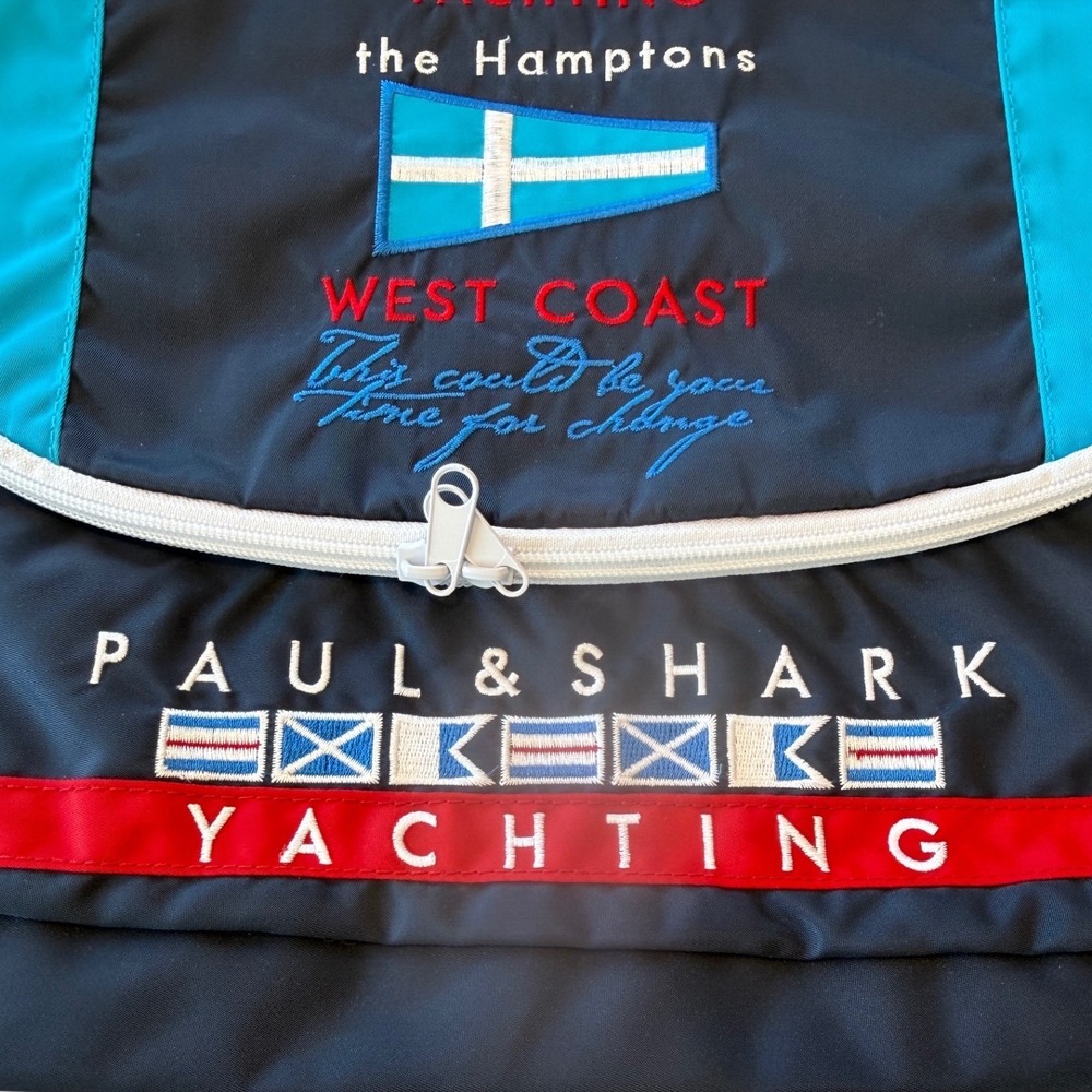 Paul & Shark Yachting Messenger Bag Navy Blue Hamptons West Coast Made in Italy - Picture 6 of 15